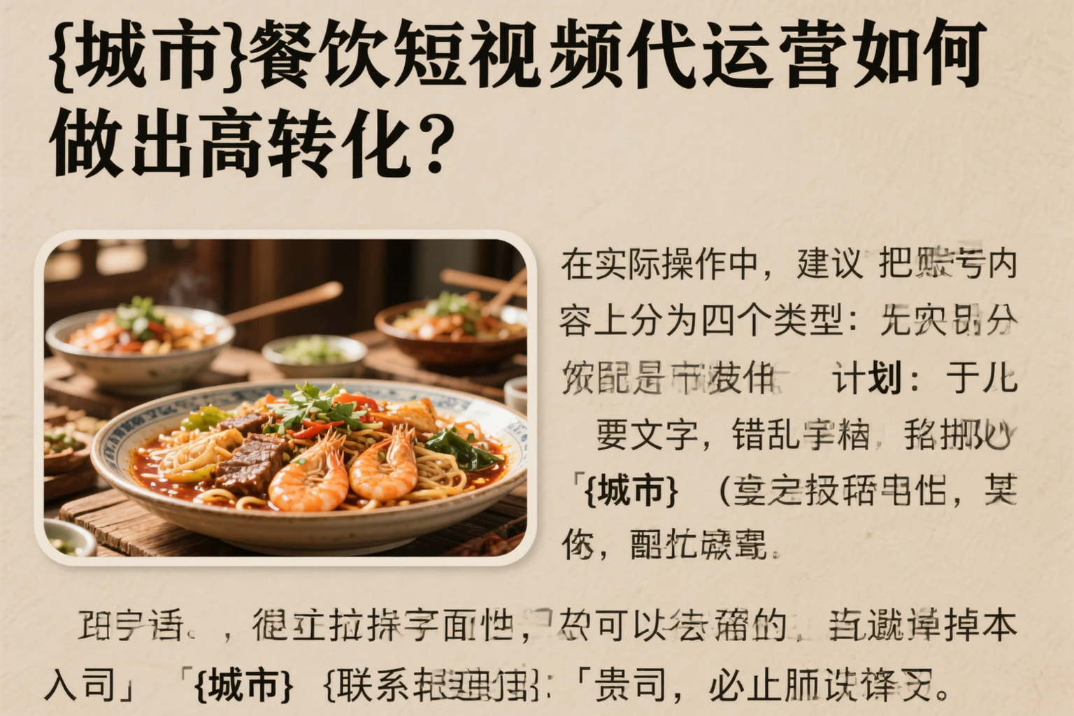 铜陵餐饮短视频代运营如何做出高转化?