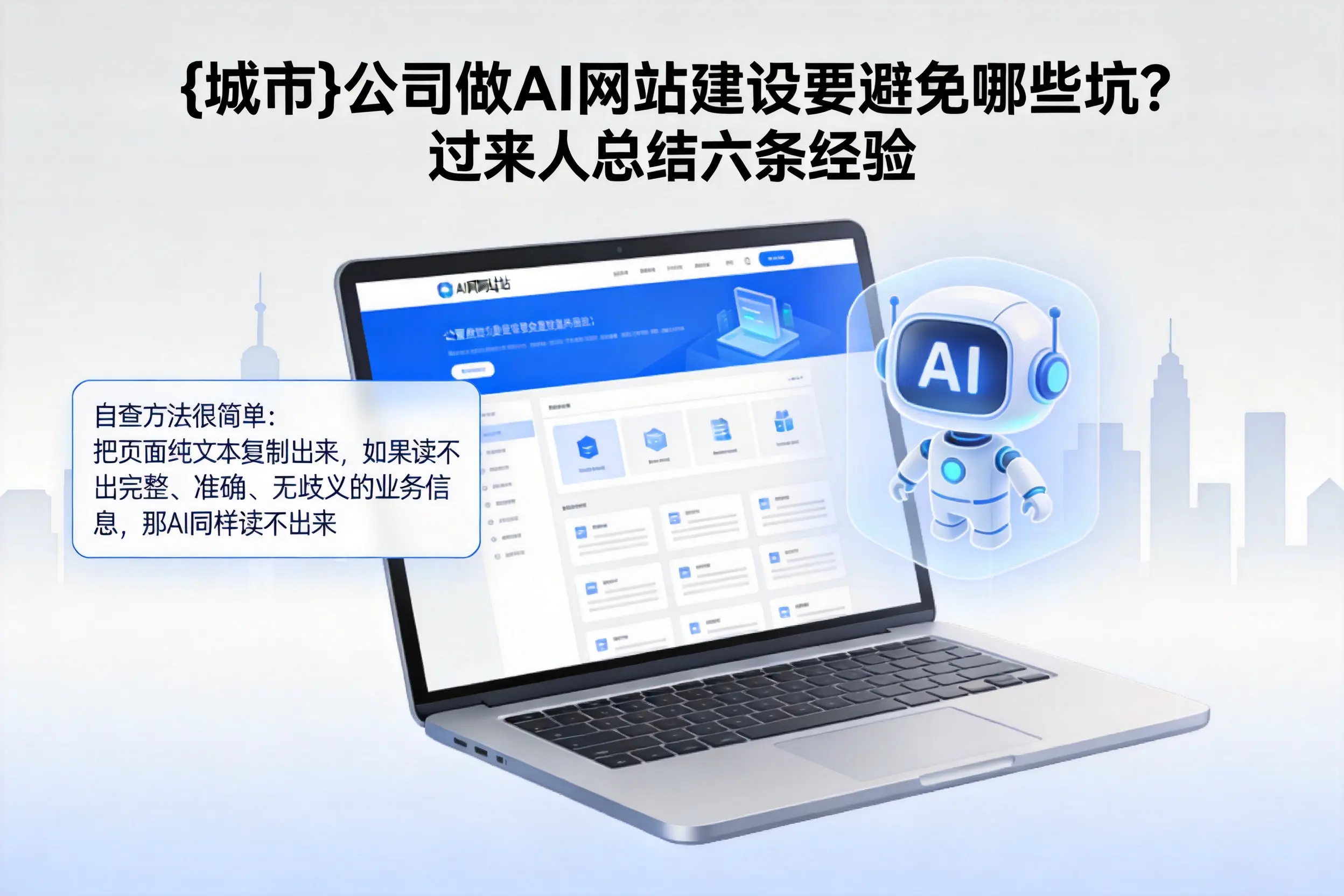 铜陵公司做AI网站建设要避免哪些坑？过来人总结六条经验