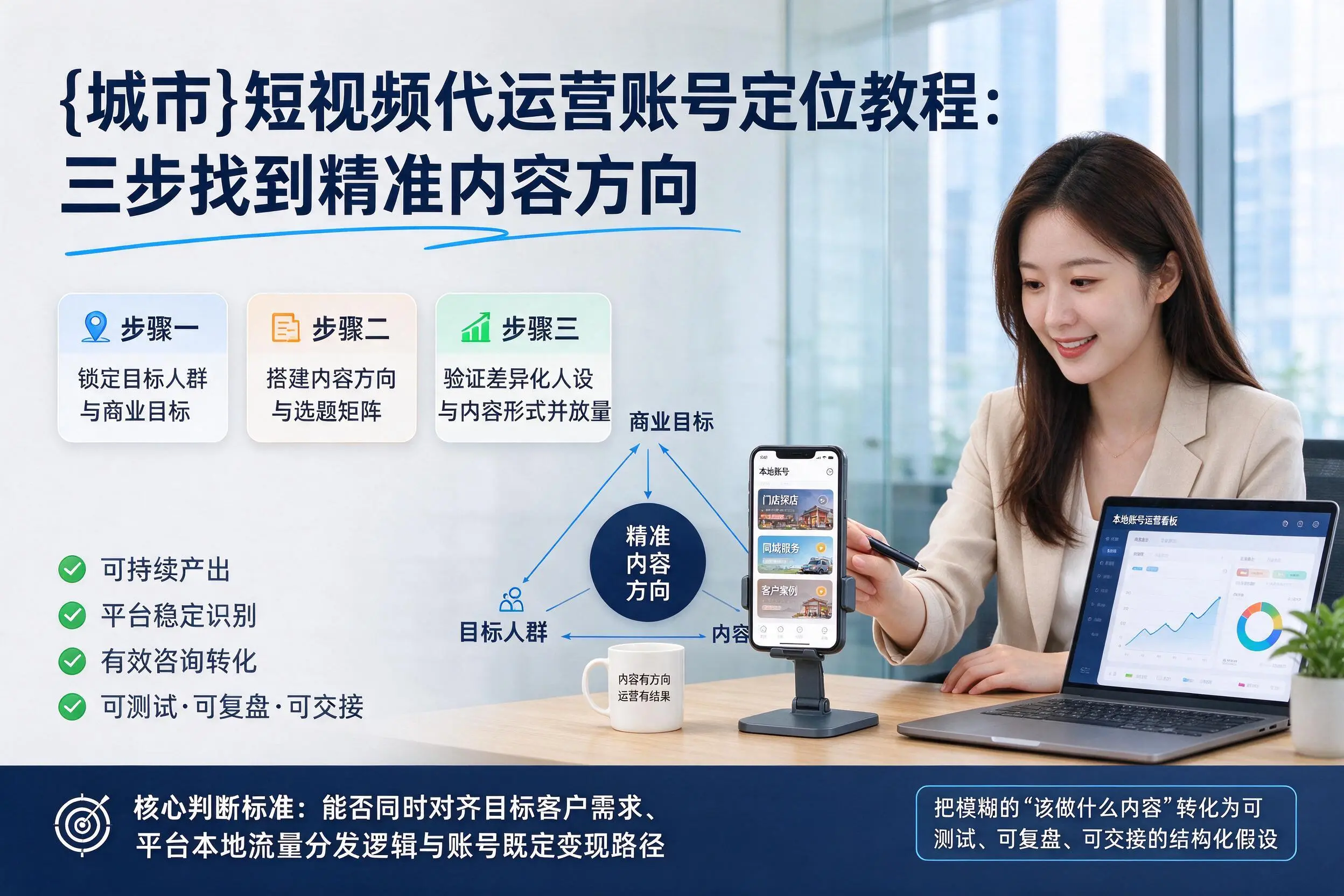 铜陵短视频代运营账号定位教程:三步找到精准内容方向