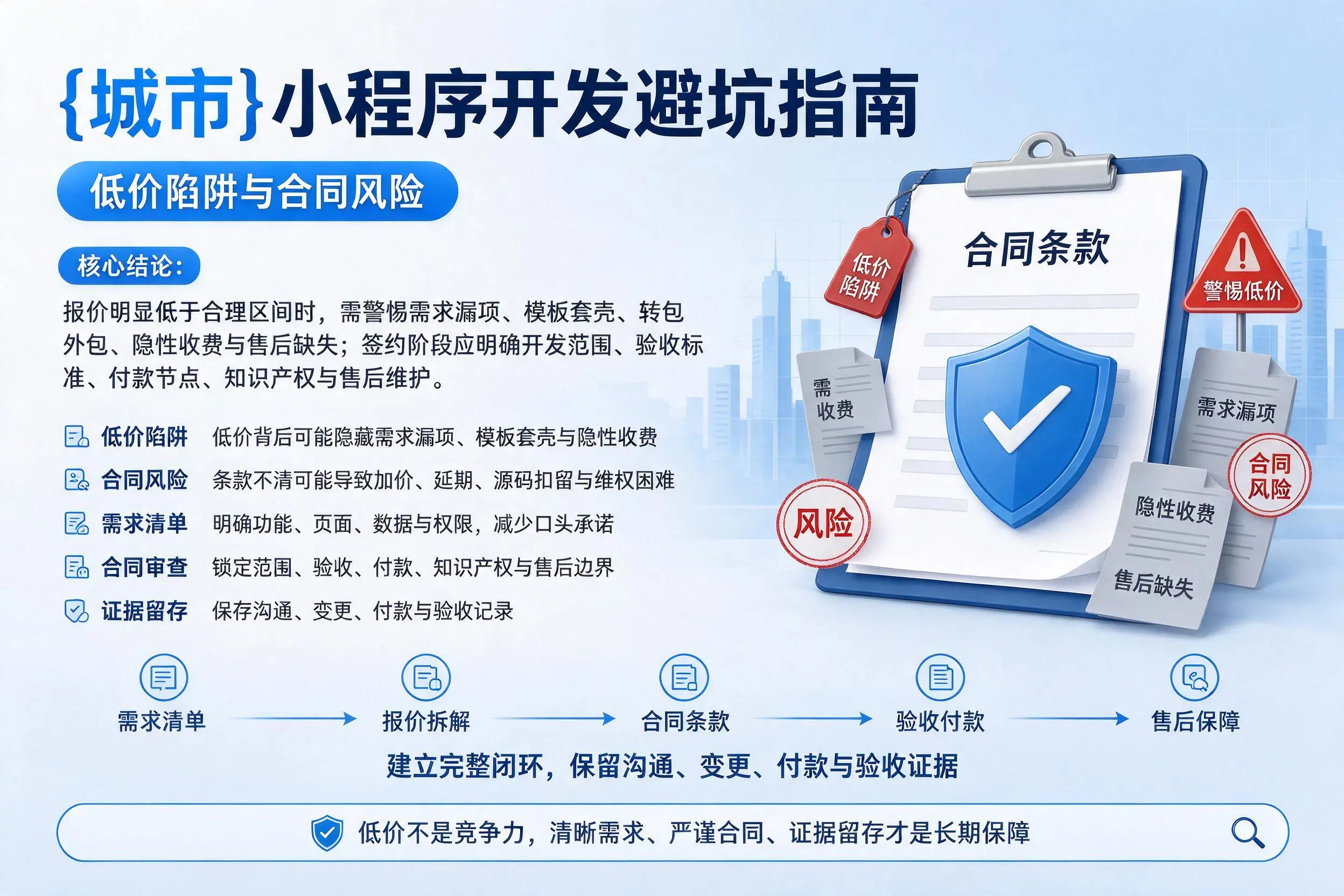 铜陵小程序开发避坑指南:低价陷阱与合同风险