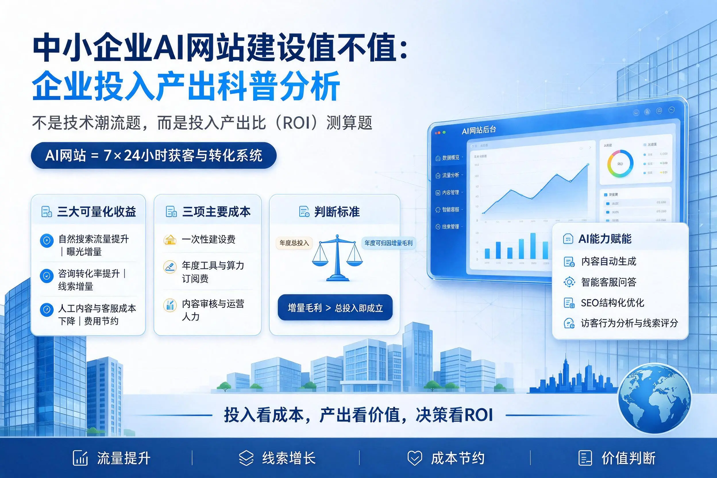 中小企业AI网站建设值不值:铜陵企业投入产出科普分析
