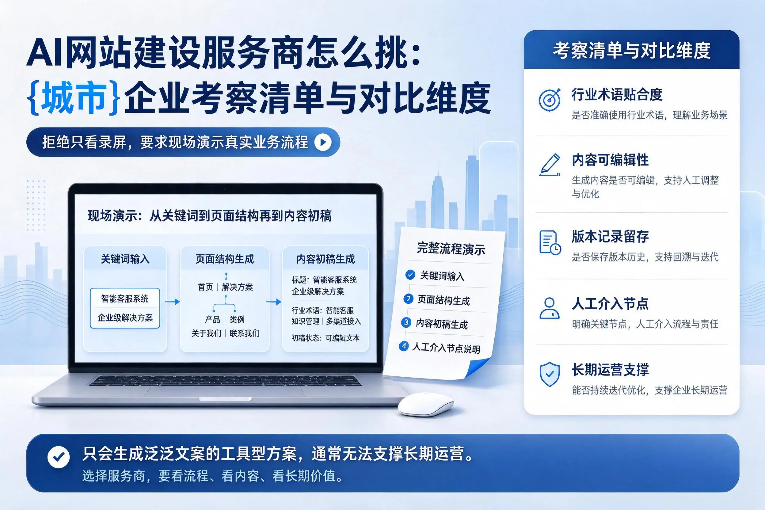 AI网站建设服务商怎么挑:铜陵企业考察清单与对比维度