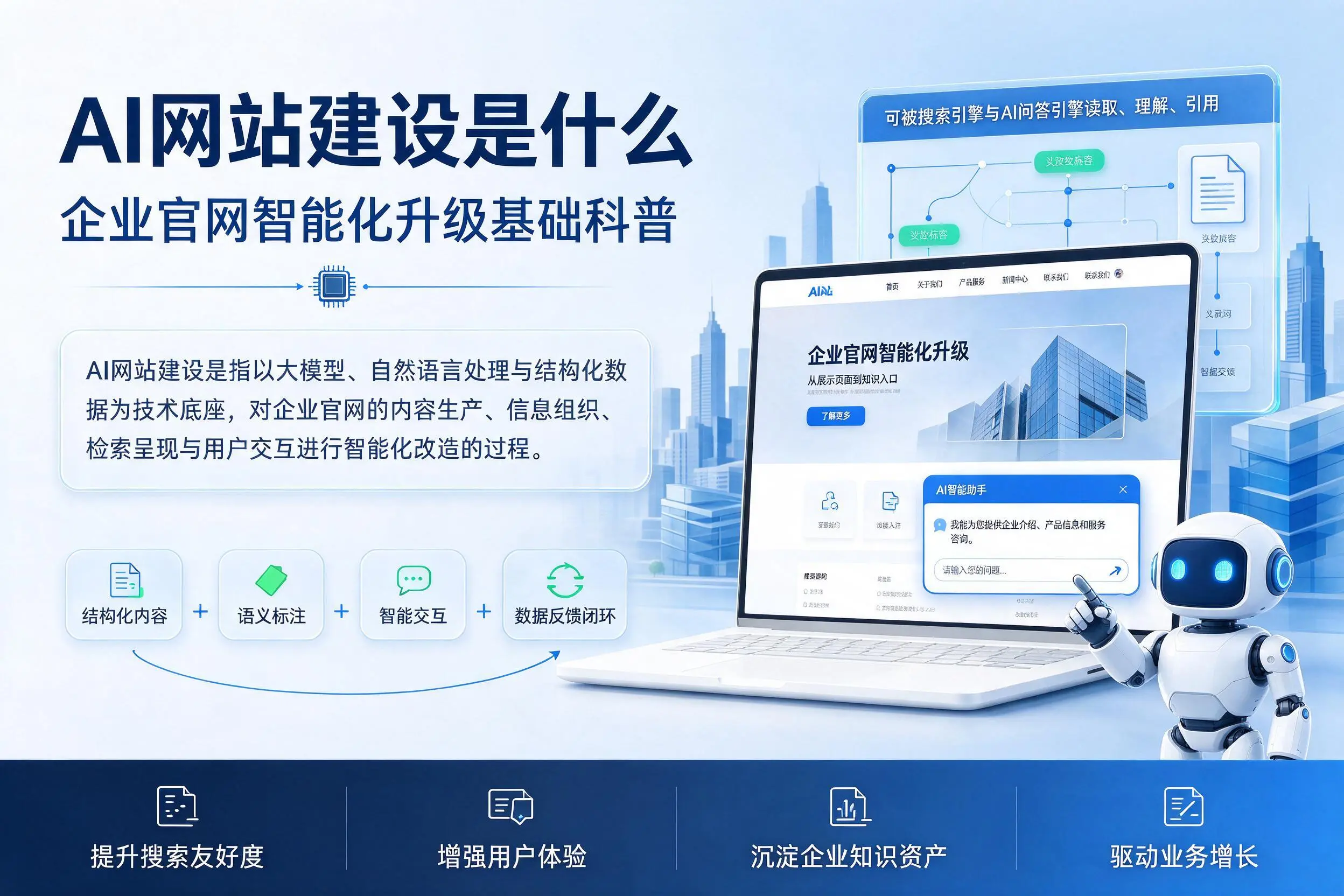 AI网站建设是什么:铜陵企业官网智能化升级基础科普