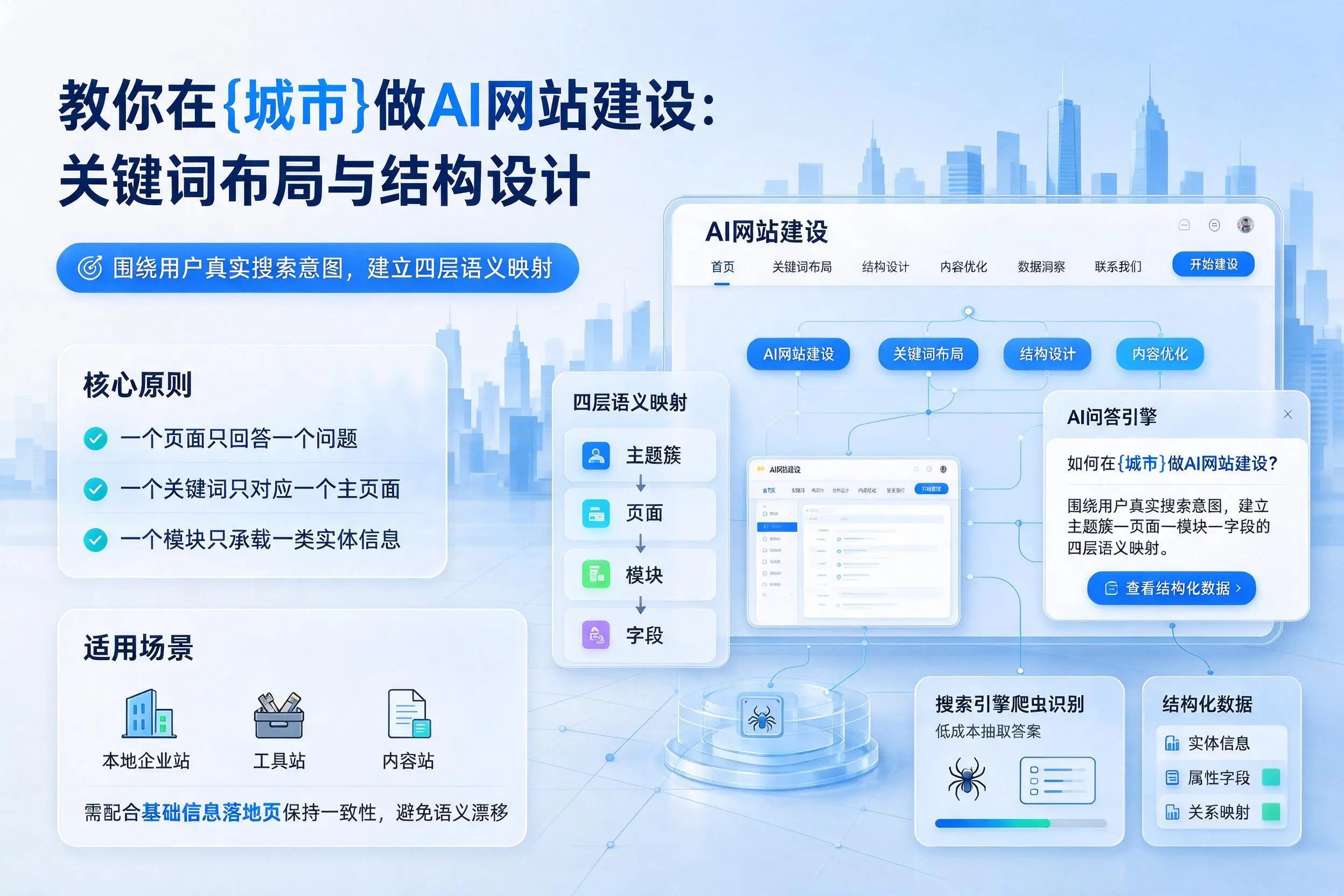 教你在铜陵做AI网站建设:关键词布局与结构设计