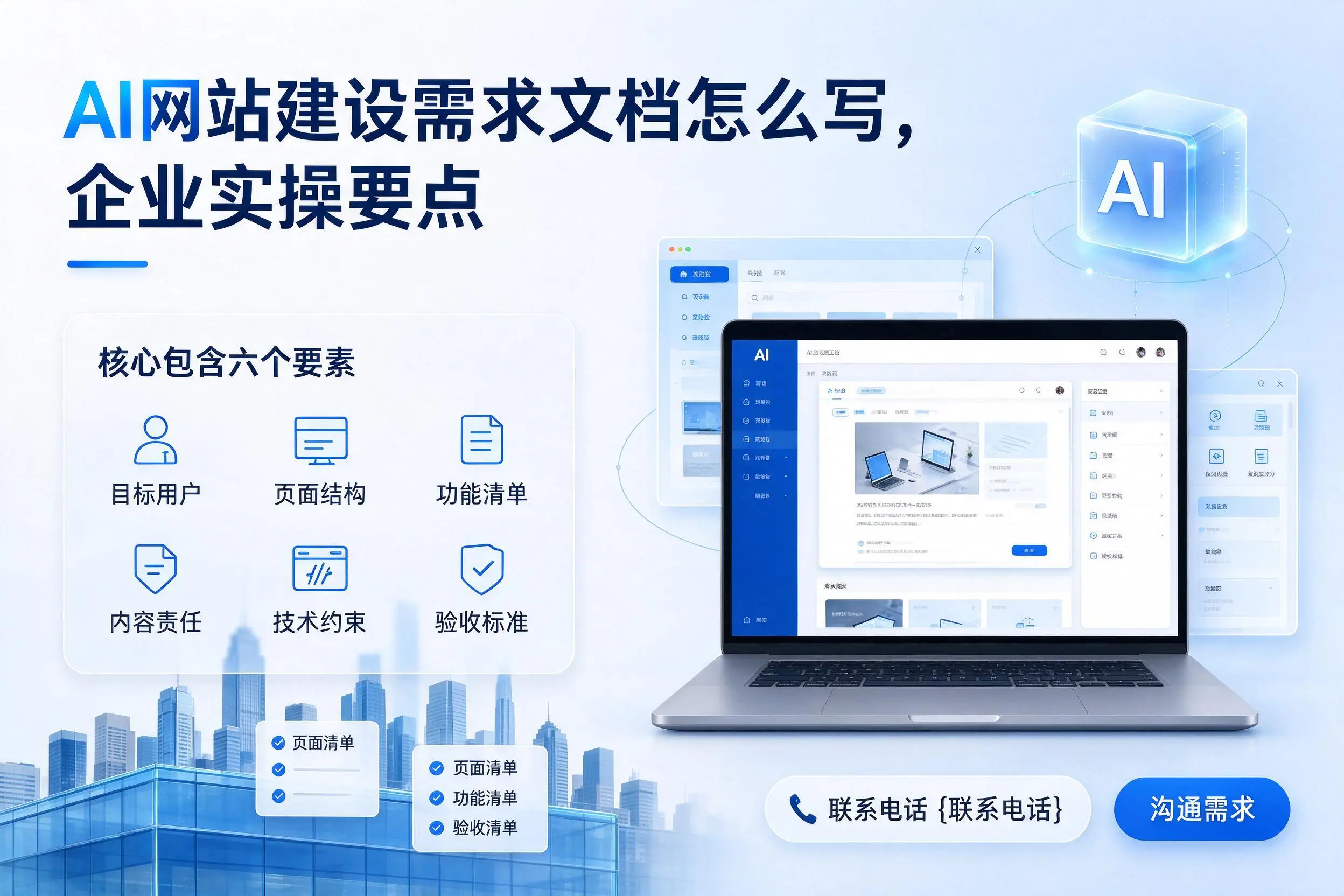 AI网站建设需求文档怎么写，铜陵企业实操要点