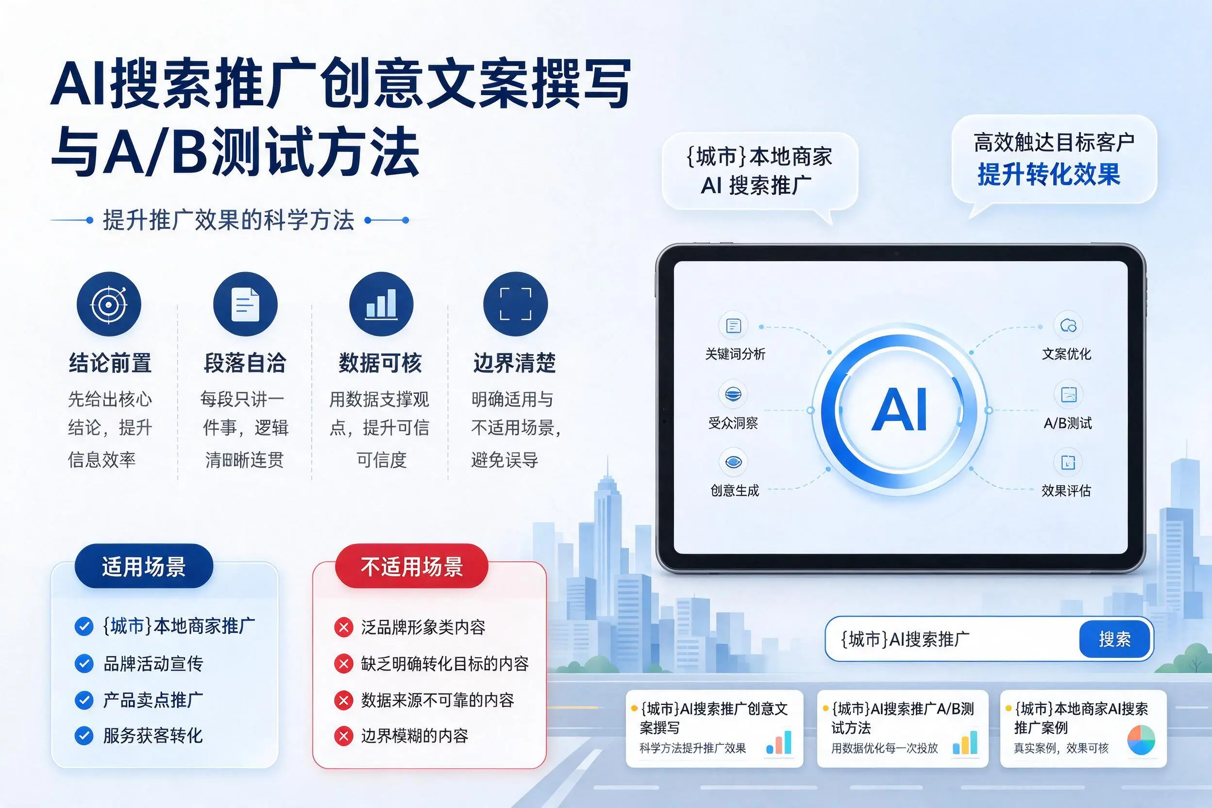 铜陵AI搜索推广创意文案撰写与A/B测试方法
